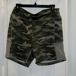 PINK Camo biker shorts. No stains or holes